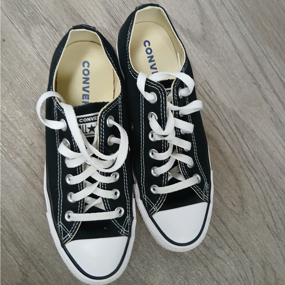 Converse Black and Cream High-Tops